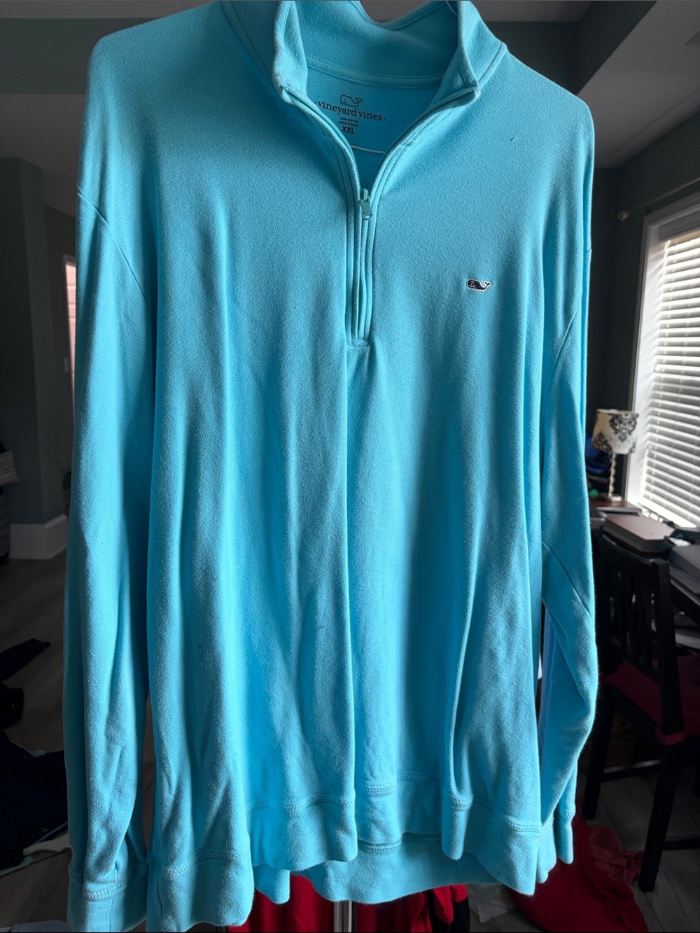 Vineyard Vines Men’s Aqua Zip-Up Pullover